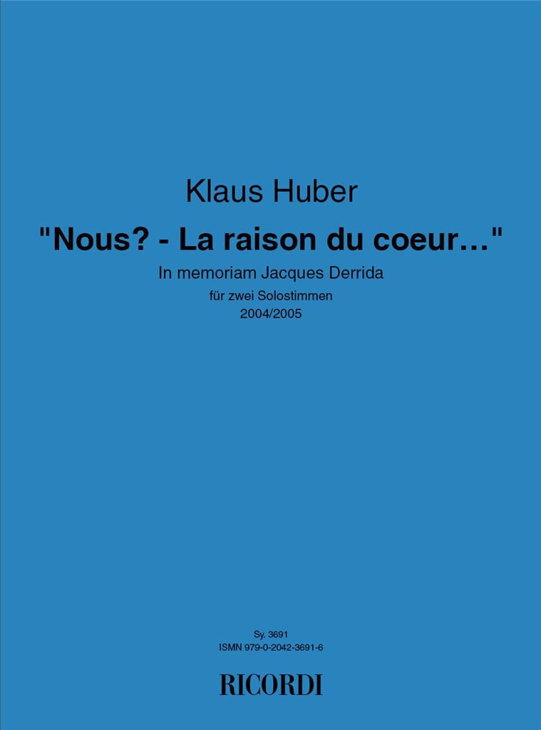 Nous - La Raison Du Coeur Zurück